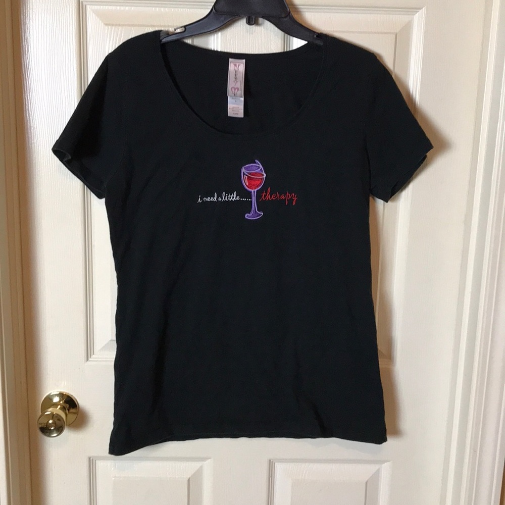 I Need A Little Wine Therapy by Needy Me Tee XL